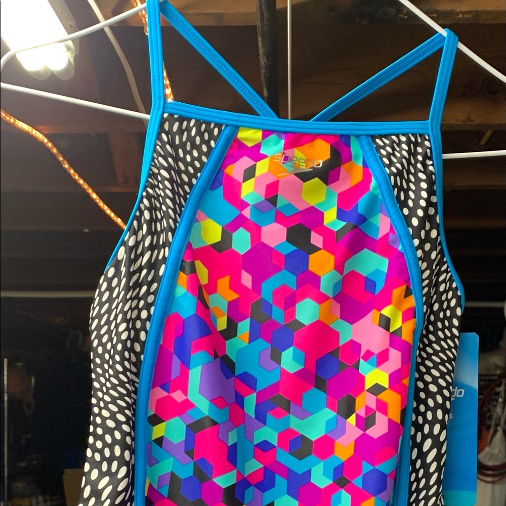 Brand new with tags Speedo girls size 16 swimsuit.